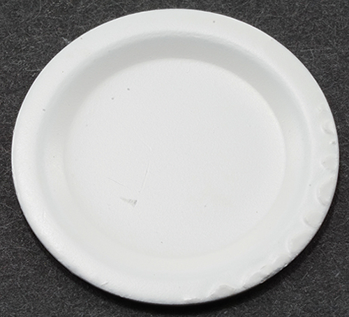 Dollhouse Miniature White Plate 1In Diameter